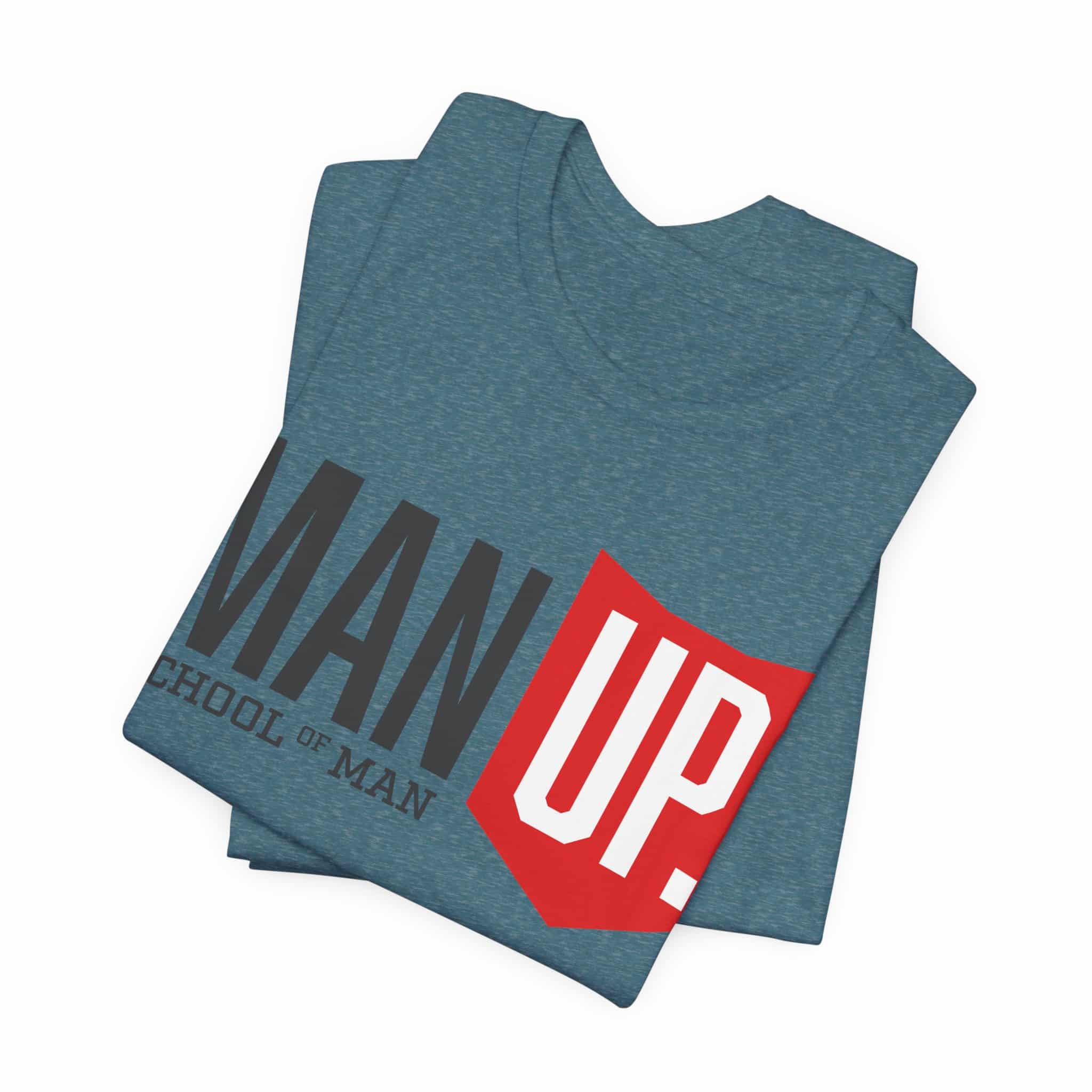 Man Up Shield logo T-Shirt | School of Man graphic tee - Image 50
