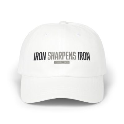 Classic Dad Cap — "Iron Sharpens Iron" Embroidered Motivational Hat
