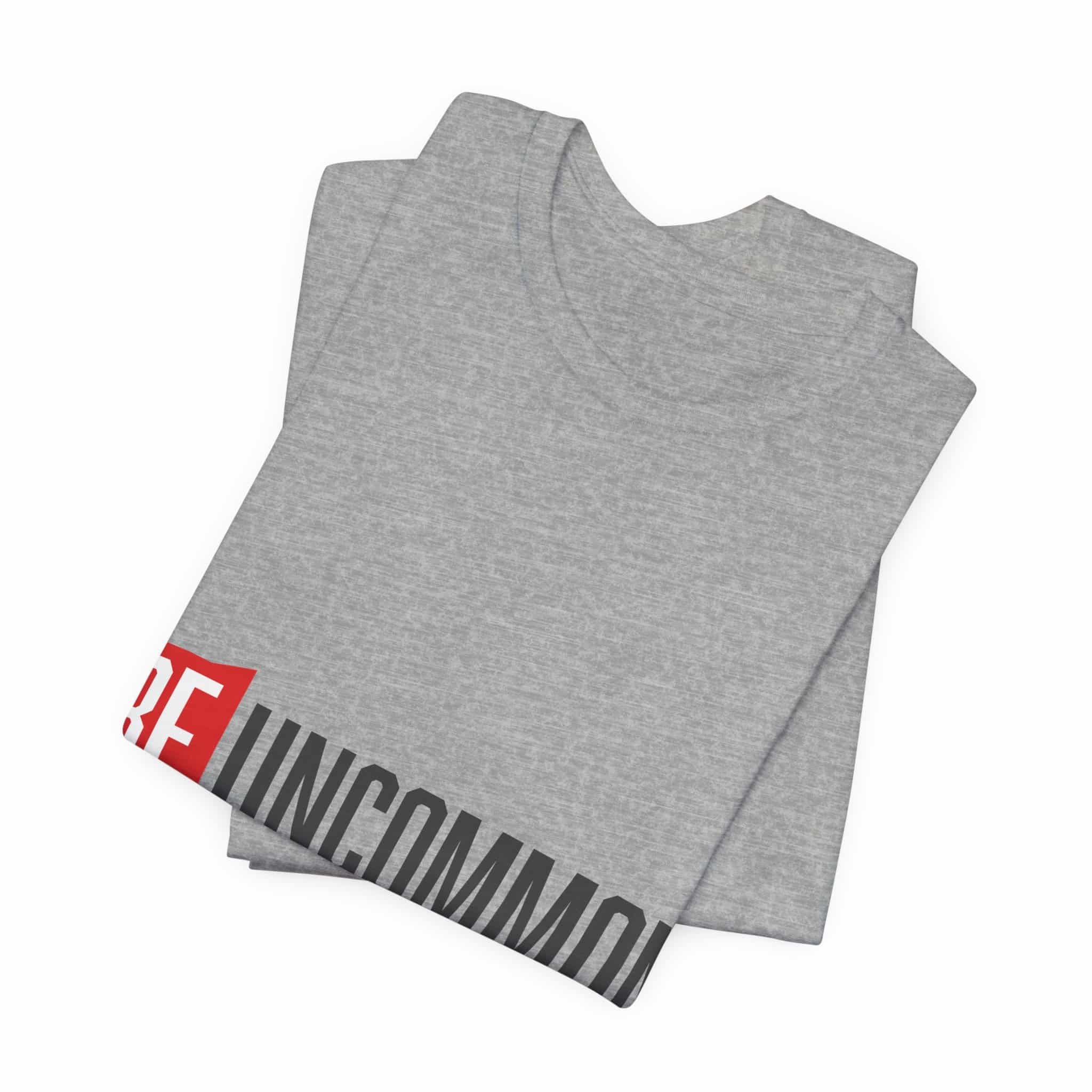 Be Uncommon graphic Tee | Motivational typography shirt, Red shield logo - Image 49