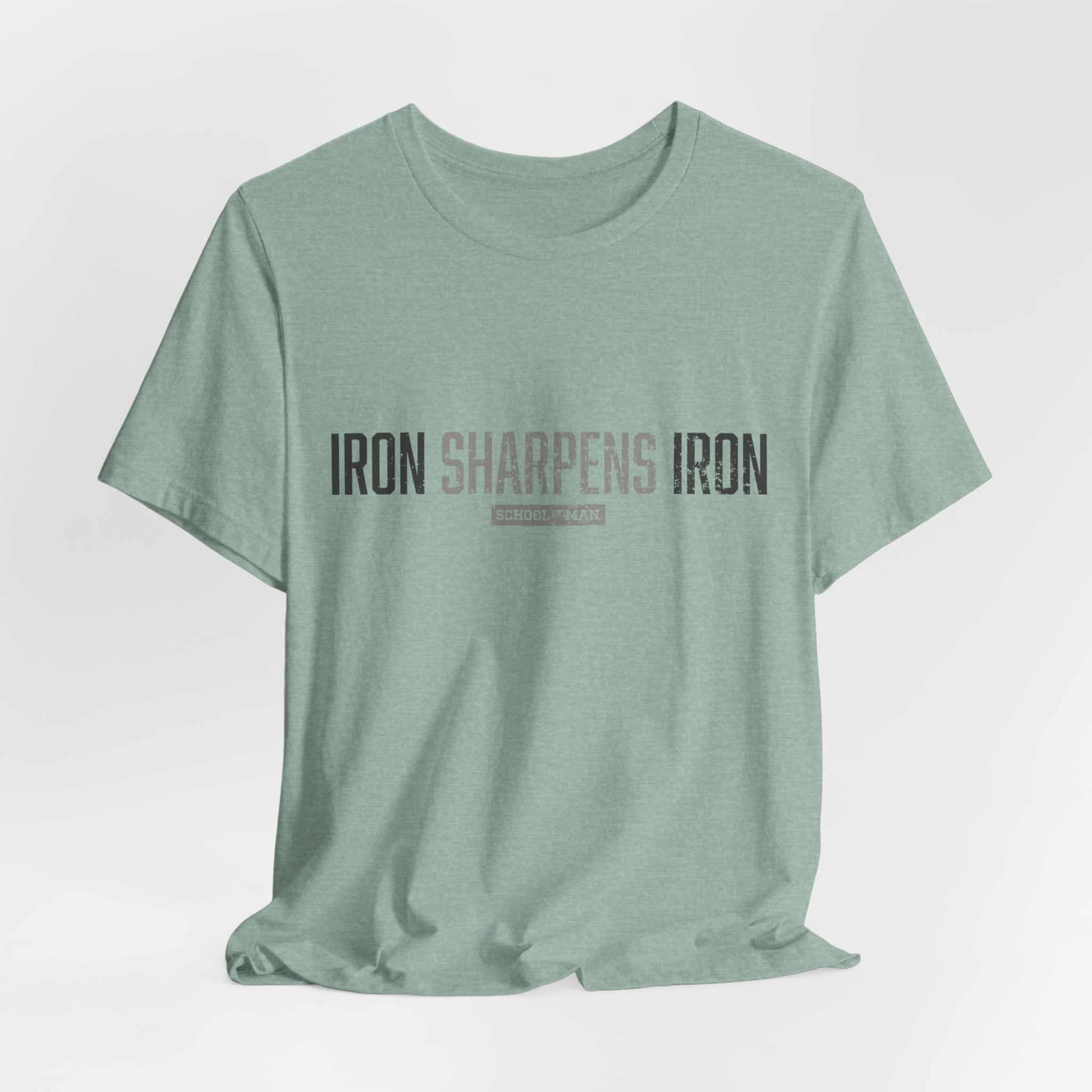 Iron Sharpens Iron T-Shirt | As One Man Sharpens Another, Faith-Based Tee - Image 28