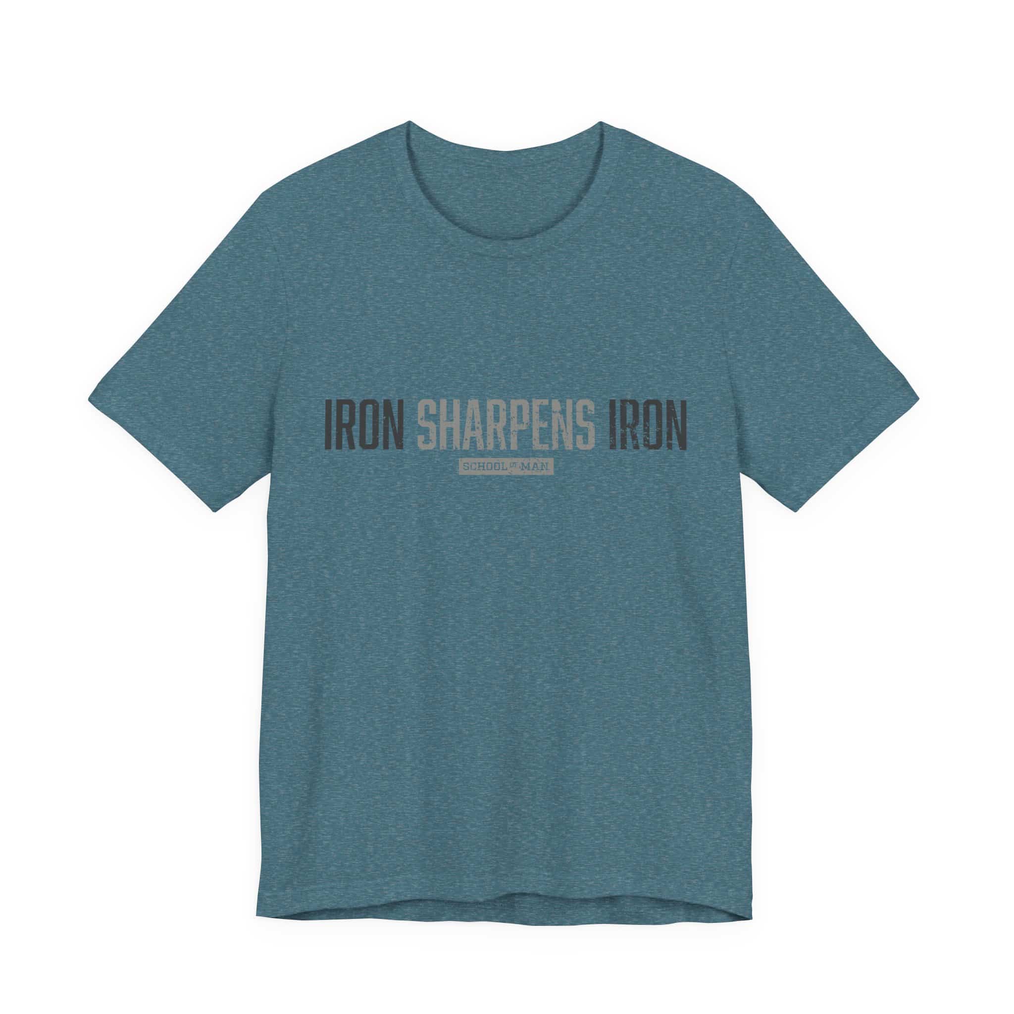 Iron Sharpens Iron T-Shirt | As One Man Sharpens Another, Faith-Based Tee - Image 41