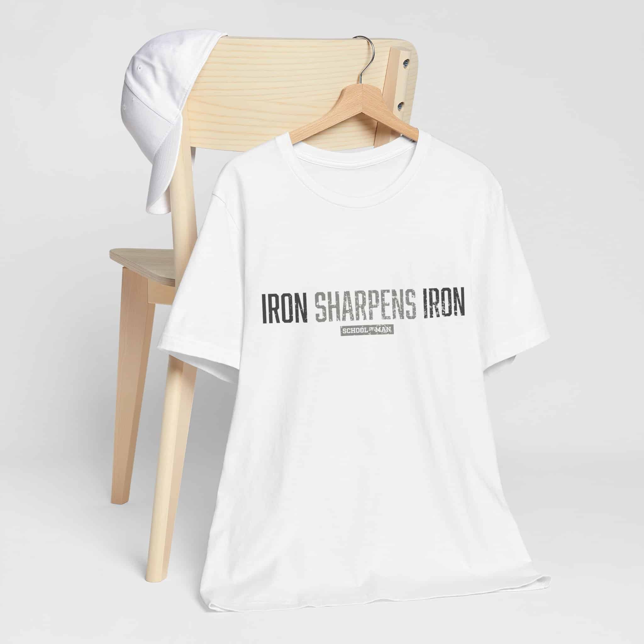 Iron Sharpens Iron T-Shirt | As One Man Sharpens Another, Faith-Based Tee - Image 4