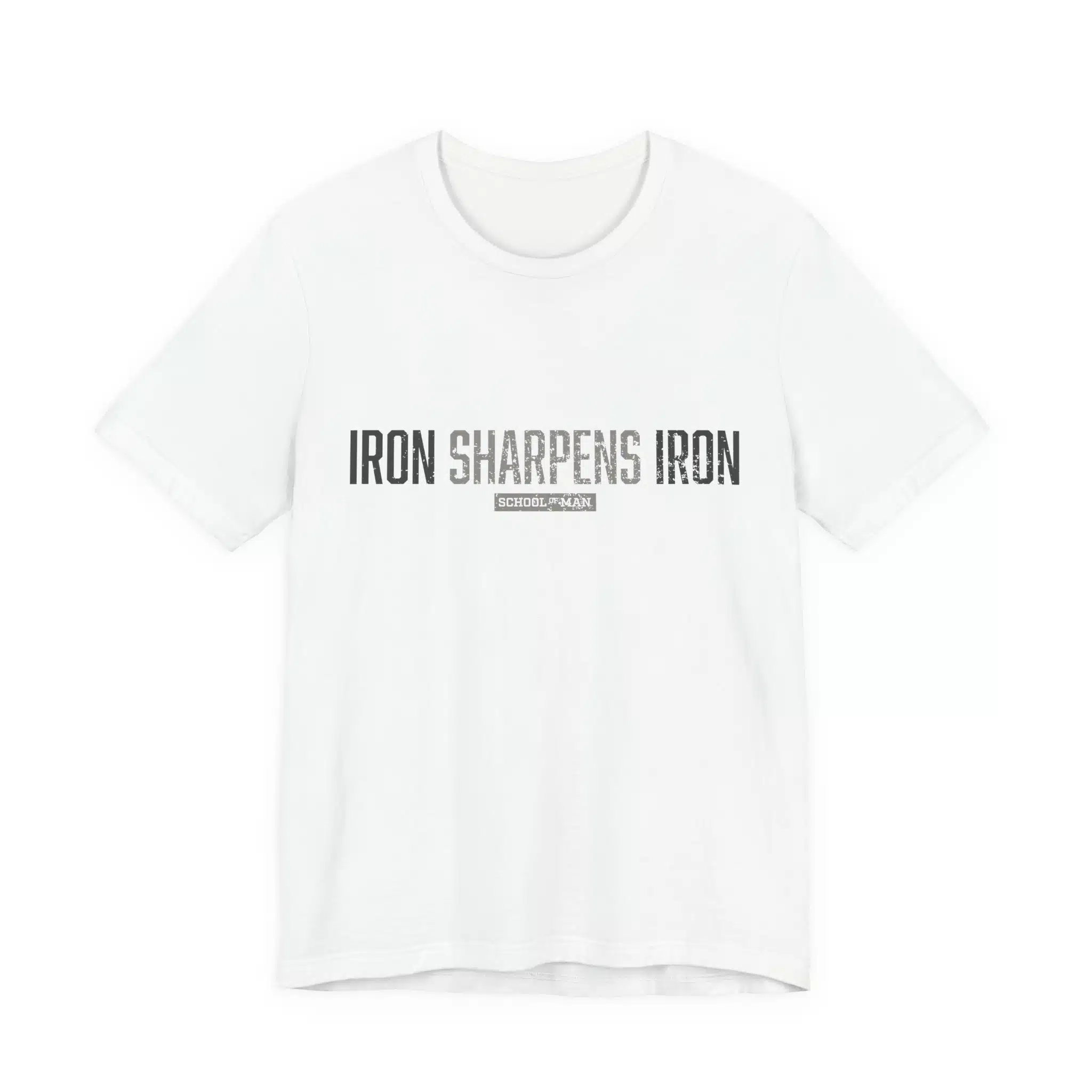 Iron Sharpens Iron T-Shirt | As One Man Sharpens Another, Faith-Based Tee